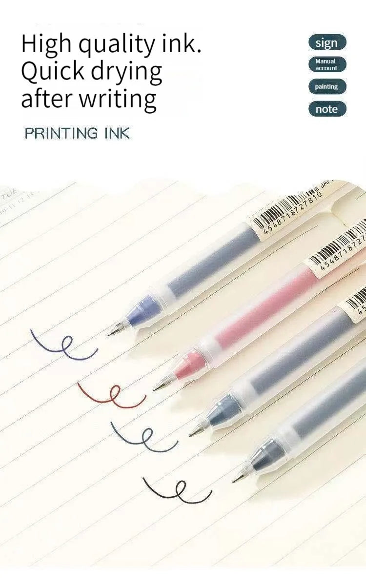 6/8Pcs/Set MUJIs Gel Pen Black/Red/Blue 0.38/0.5mm Ink Japan Color Pen Office School Ballpoint Pen Japanese Kawaii Stationery