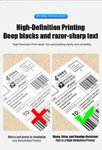 4X6 Thermal Label Printer Bluetooth Wireless Shipping Compatible With iPhone Android Mac Window - Shipping Label Printer