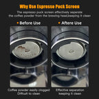 Alikisscafe Espresso Puck Screen 0.2mm Thickness 51mm 53.5mm 58.5mm Reusable Stainless Steel Heat Resistant Mesh Barista Tools
