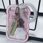 Creative Kpop Photocard Holder Transparent Keychain Photo Sleeve Bus Student Card Case Protector