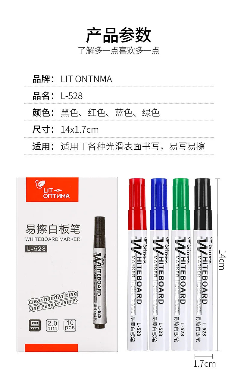 4/10 Pcs Set Erasable Magnetic Whiteboard Marker Pen Blackboard Marker Chalk Glass Ceramics Office School Art Marker Stationery