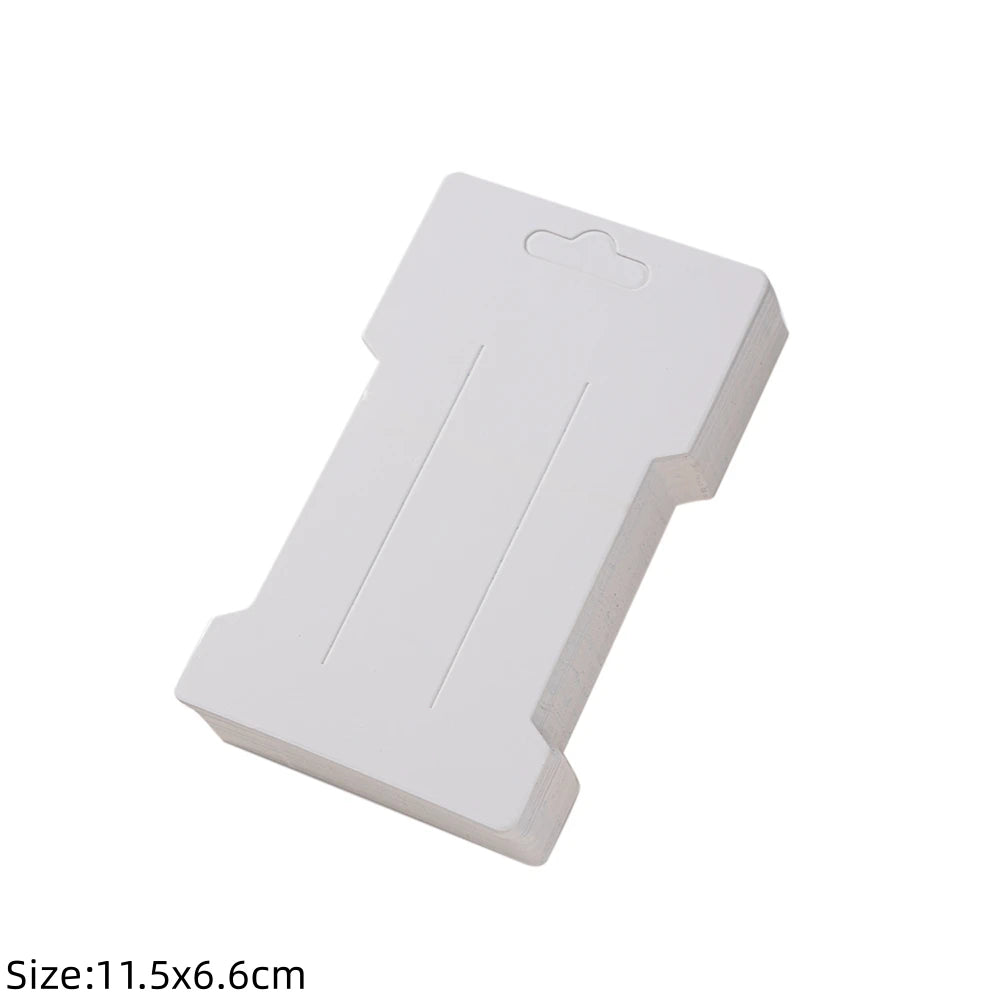 50pcs 6.6x11.5cm Hair Clips Jewelry Display Card Blank Kraft Paper Card Hairclip Price Tag Hairpin Packaging Cardboard Holder