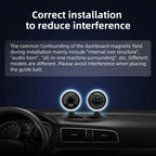 Car Compass Thermometer 2 in 1 Dashboard Navigation Guide Ball Compass Portable Accessories For Vehicle Car Auto Compass