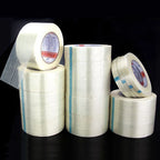 25/50 meters Glass Fiber Tape Strong Industrial Strapping Packaging Fixed Bundled Transparent Seal Adhesive Tape