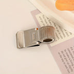 1pc Heavy-Duty Metal Pen Clip with Spring - Secure Grip Notebook Paper Clip, Minimalist Desk Organizer for School, Office