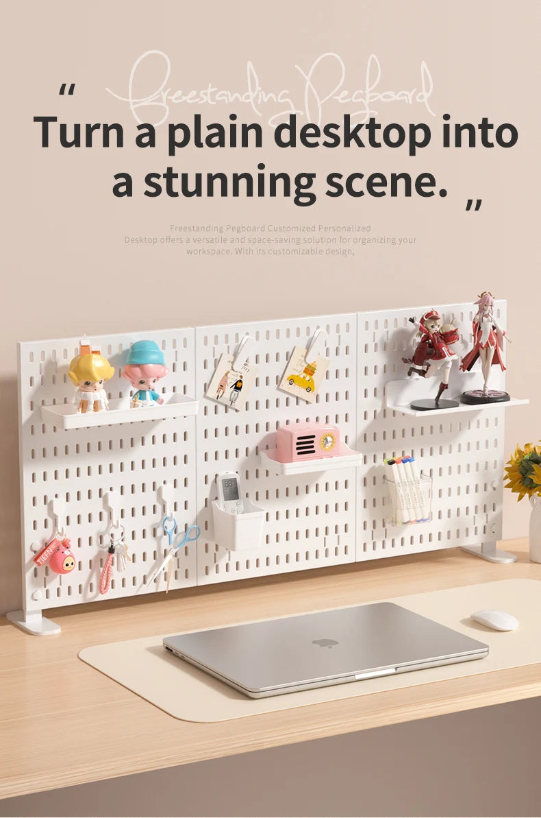 Neat Plastic Pegboard  Desk Organizer with Multiple Accessories for Home Office, Craft Room and Garage Display