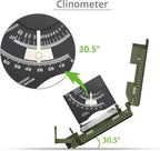 Proster IP65 Compass - Lensatic Sighting, with Clinometer & Carry Bag for Camping, Hiking, Geology