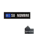 1PC 10cmX2.5cm Custom Name Flag Patch Stripes Badge Iron On Or Hook Loop Andalusia Extremadura Canary Islands Spain Galicia