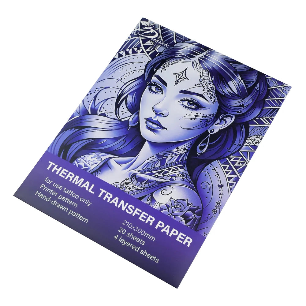 Tattoo Transfer Paper A4 Size Tattoo Stencil Paper Copy Paper Thermal Paper for Tattoo Transfer Machine or Hand Drawing