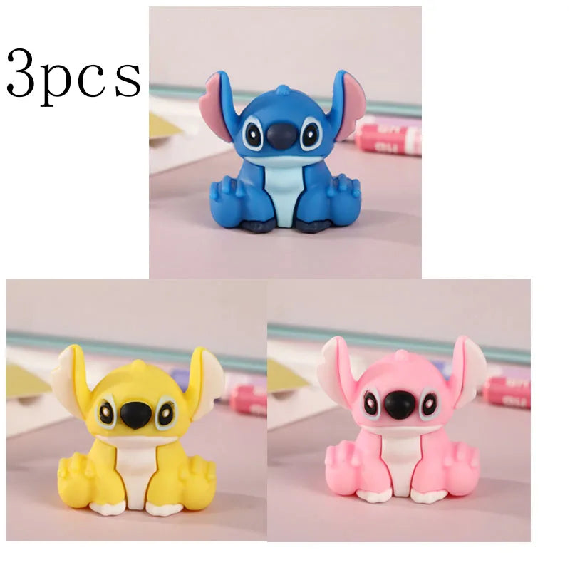 ** Cartoon Silicone Stitch Shape Pencil Sharpener Students Cute Cartoon Pencil Sharpener Pencil Sharpener Children's Stationery