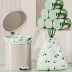 50 100pcs Scented Drawstring Trash Bags Thickened Camellia Fragrance Garbage Bag for Kitchen Odor Control Waste Bag