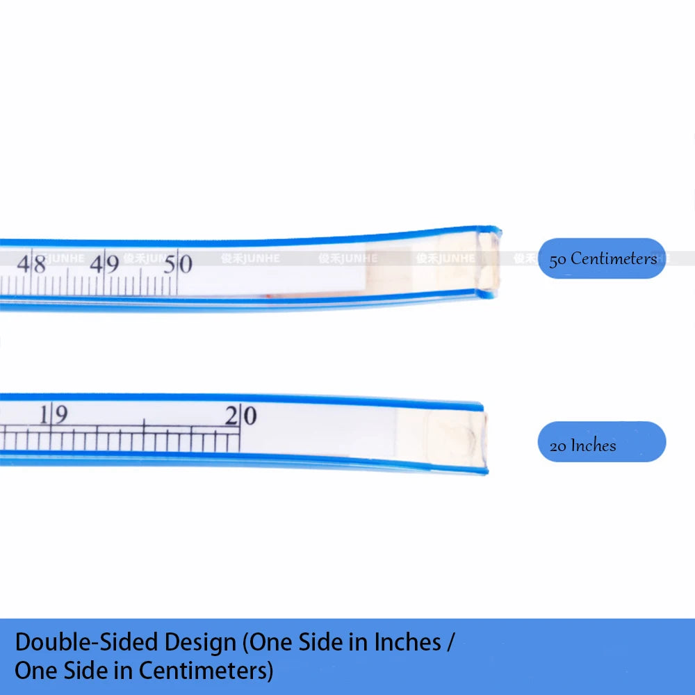 Flexible Curve Ruler 50cm Double-Sided Scale Multi-Functional Soft Ruler for Garment Pattern Making Bendable Arc Ruler, Essentia
