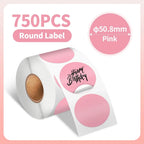 500-1000 Pcs Phomemo Thermal Label Paper Round Sticker Waterproof Label for Gift Kids Stickers School Supplies for 241 Printer