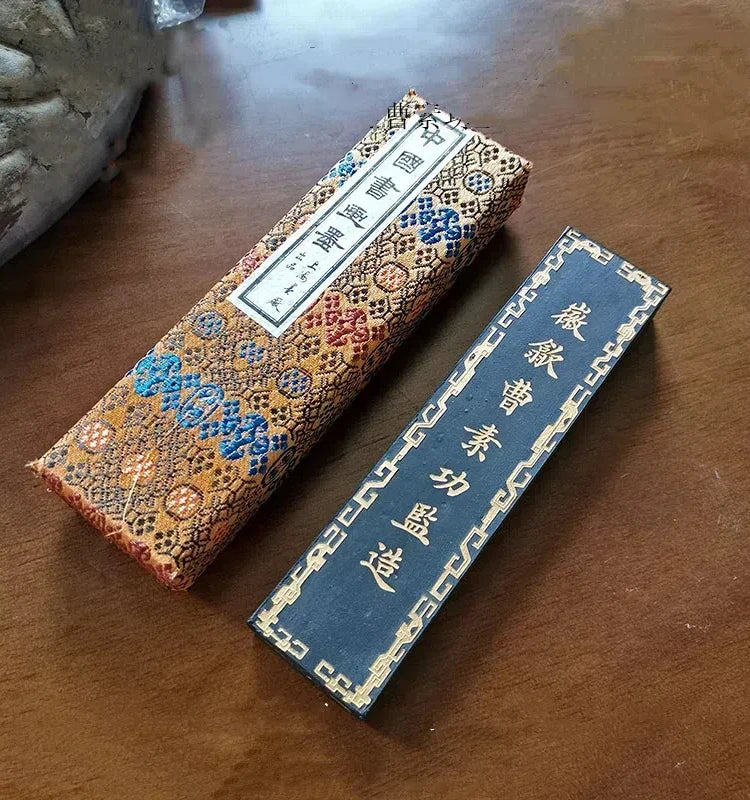 High End Chinese Shanghai Ink Ingot Calligraphy Painting Oil Soot Ink Blocks Chinese Calligraphy Brush Oil Smoke Ink Stick Stone