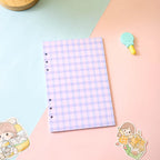 Cute Color Grid A5 A6 Loose Leaf Notebook Refill Spiral Binder Index Inner Page Item Paper Stationery