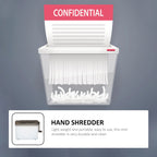 1Pcs Manual Shredder Mini Hand Operated Paper Cutter for Business Financial Records Confidential Document Shredding Office Use