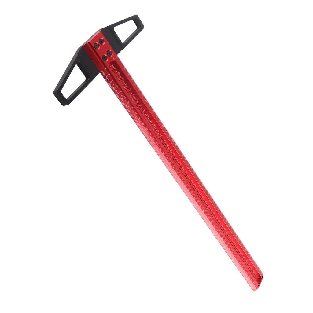 T Type Woodworking Ruler Hole Positioning Scribing Gauge Aluminum Alloy Measuring Tool for Carpenter