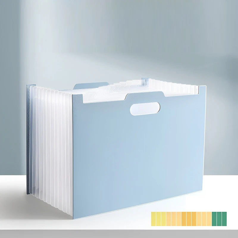 Accordion File Organizer with 13 Pockets, Expanding File Folder with Lable Pocket,Upright Open Top,A4/Letter Size Paper Document