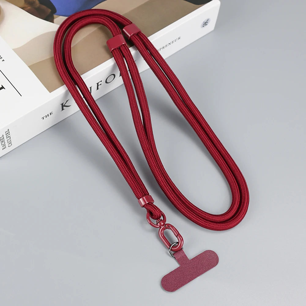 Colorful Adjustable Long Lanyard for Mobile Cell Phone Candy Solid Color Crossbody Necklace Anti-Lost Strap for Phone Universal