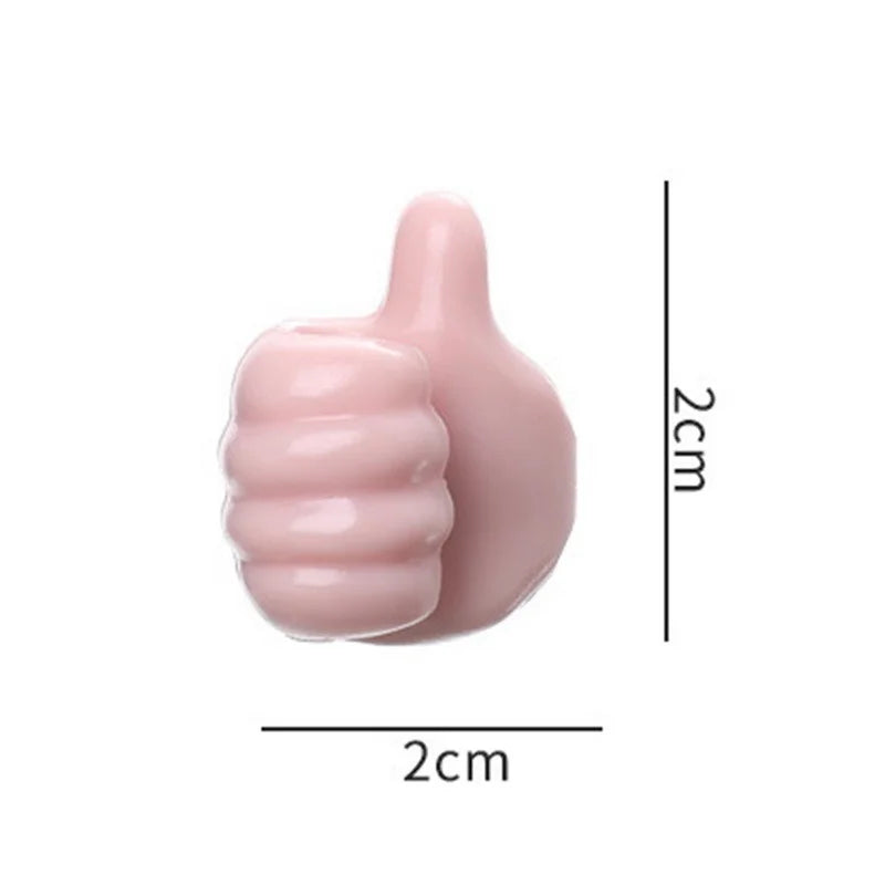 Silicone Thumb Wall Hook Cable Management Wire USB Organizer Clips Wall Hooks Hanger Storage Holder For Kitchen Bathroom Home