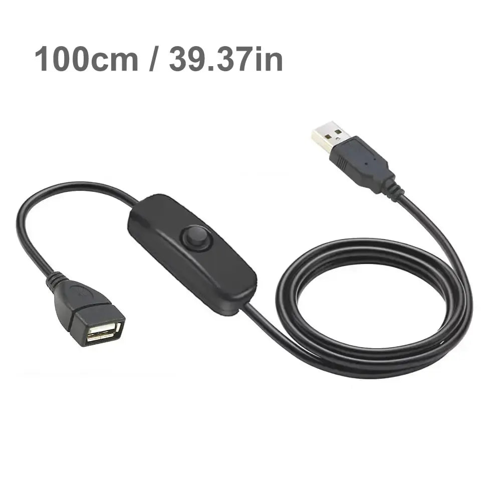 USB Cable Extension Cord Data Sync Charger With Switch ON/OFF Cable Extension USB 2.0 Male to Female Extension Extender Cable
