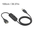 USB Cable Extension Cord Data Sync Charger With Switch ON/OFF Cable Extension USB 2.0 Male to Female Extension Extender Cable