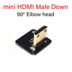 Ribbon FPV HDMI-Compatible Connector Flexible Flat Cable Raspberry Pi 4 Micro HDMI to HDMI/Mini HDMI Female 90 Degree FFC 20pin