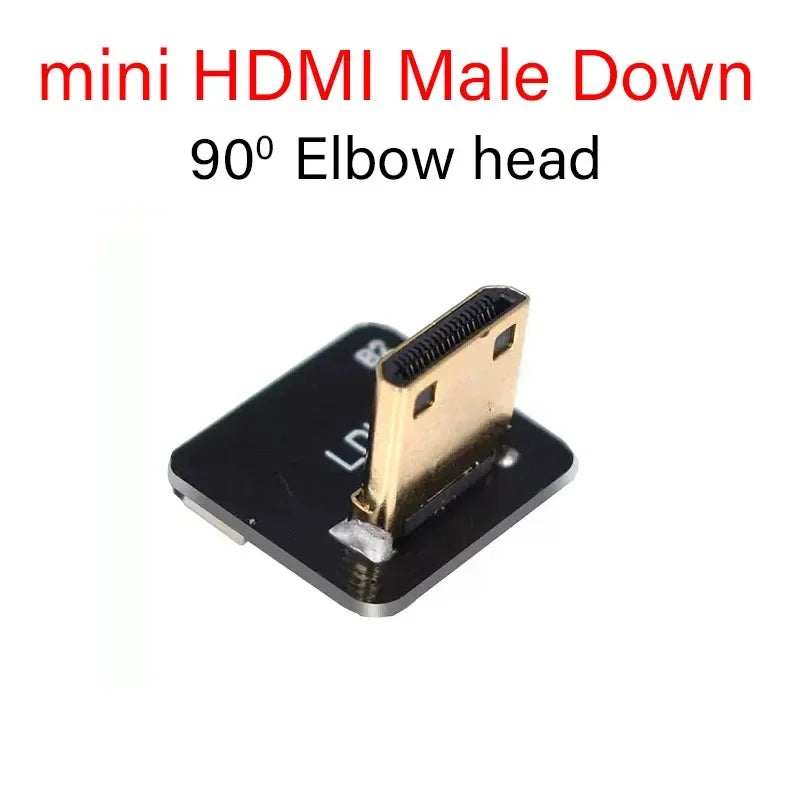 Ribbon FPV HDMI-Compatible Connector Flexible Flat Cable Raspberry Pi 4 Micro HDMI to HDMI/Mini HDMI Female 90 Degree FFC 20pin