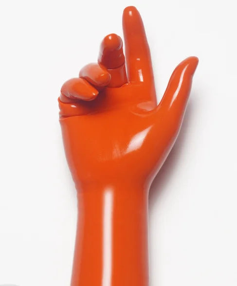 Transparent Tone Latex Short Gloves Stretchy Natural Rubber Full Finger Gloves