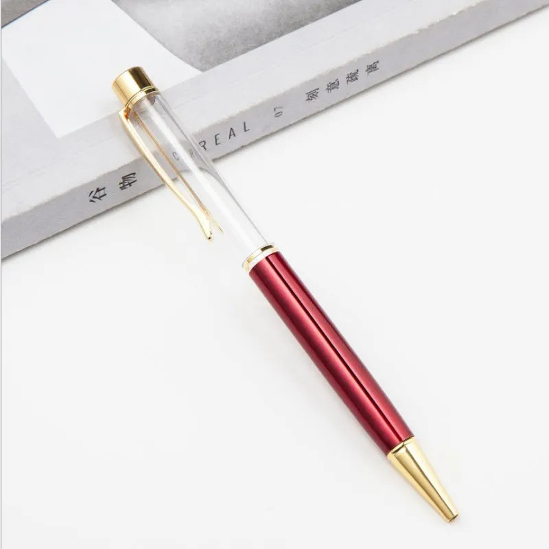 10 Pieces of Ballpoint Pens DIY Empty Pen Barrels for Handmade Quicksand Pens, Floating Flower Pens, Business Event Signature Pens, and Souvenirs