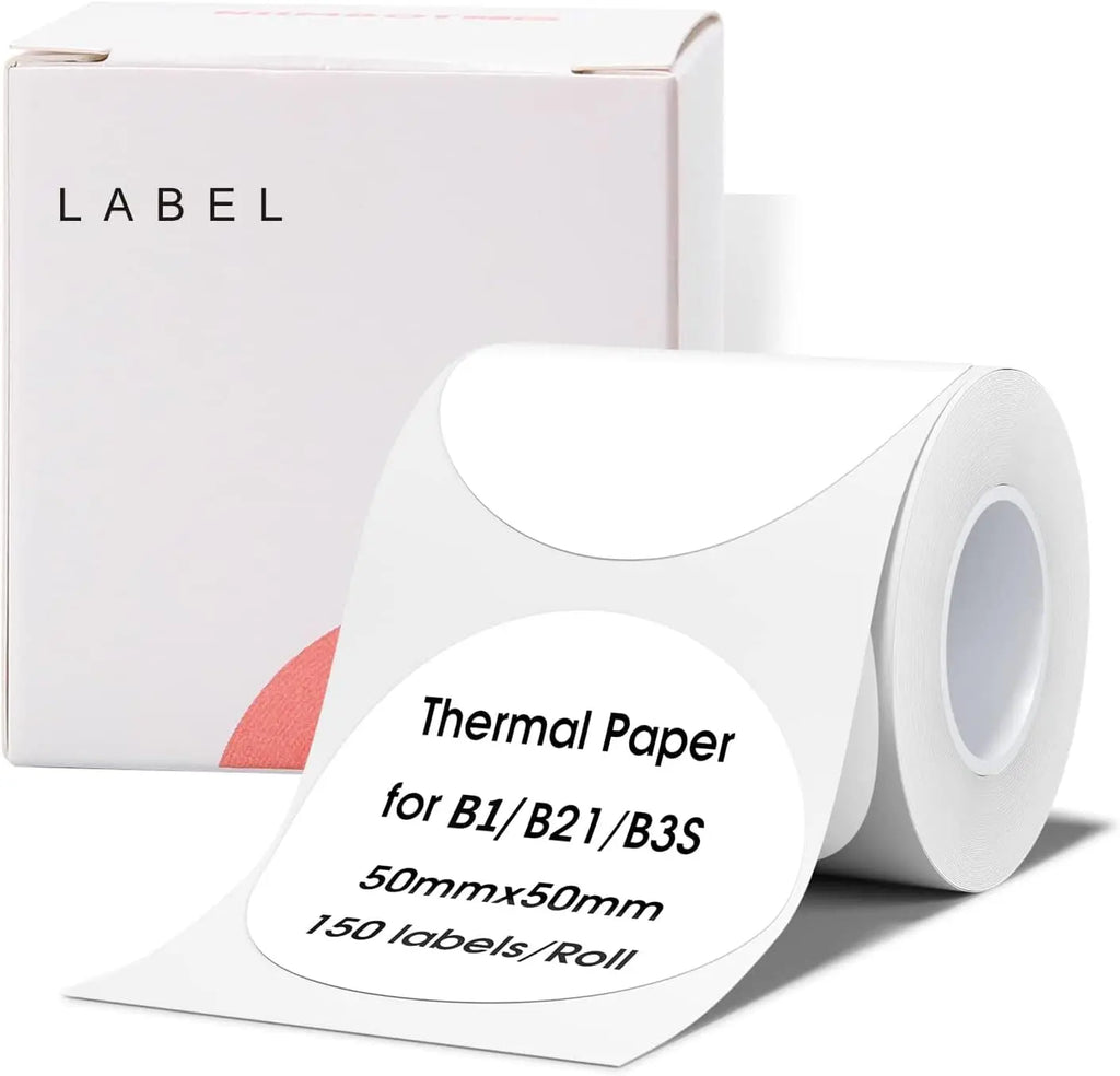 3/5/10 Rolls NiiMbot B21 B1 Label Printer Paper Roll Waterproof Anti-Oil Tear-Resistant Price Tag Pure White Sticker Papers