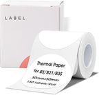3/5/10 Rolls NiiMbot B21 B1 Label Printer Paper Roll Waterproof Anti-Oil Tear-Resistant Price Tag Pure White Sticker Papers