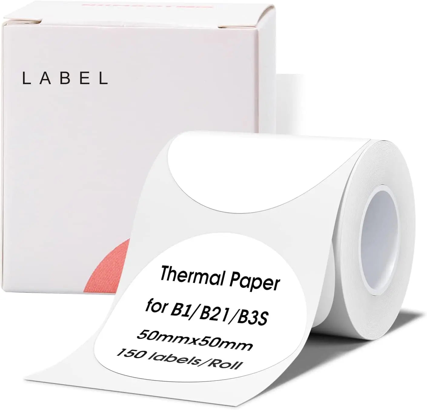 3/5/10 Rolls NiiMbot B21 B1 Label Printer Paper Roll Waterproof Anti-Oil Tear-Resistant Price Tag Pure White Sticker Papers