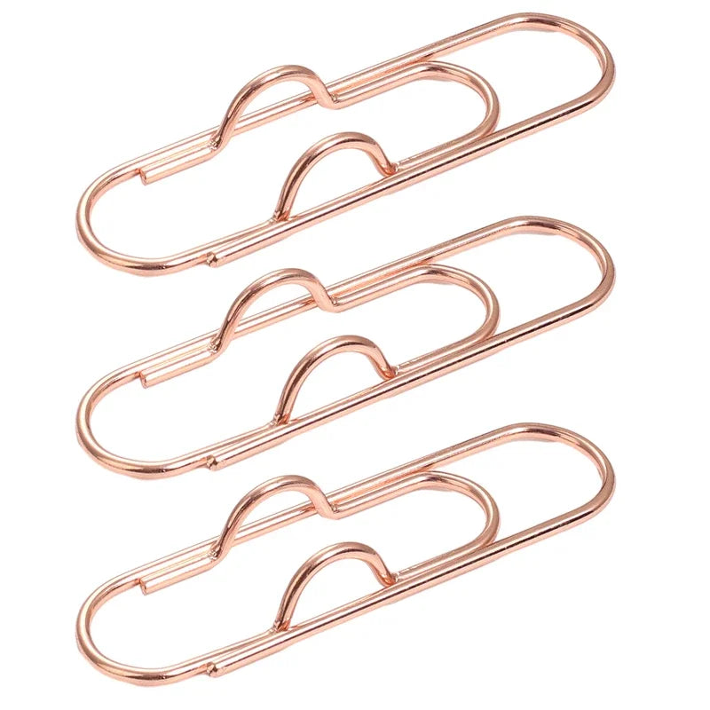 Anti Lost Paper Clip Metal Pen Holder Clips Portable Bookmarks Photo Memo Ticket Fixed Paperclips Office School Stationery