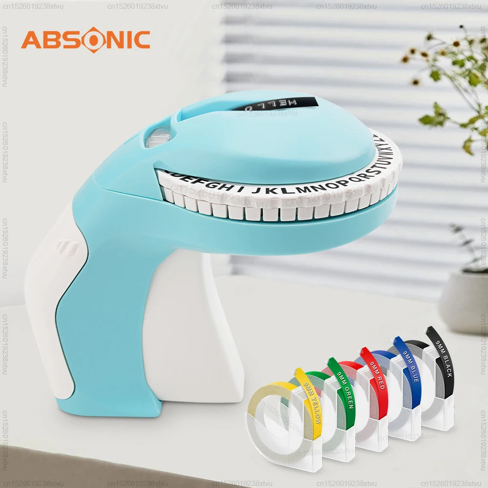 Portable Label Maker B90 Adhesive Sticker Printer similar to Dymo 12965 Labeling Machine Compatible for Dymo 3D 9mm Label Tapes