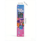 Cute KPOb Hunter Stationery Set, Pencils Ruler Pencil Sharpener Pen Bag Eraser for Kids Students, Back To School Supplies Gift