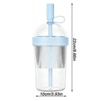 Coffee Cups With Lids Reusable 17oz Drinkware With Lid And Straw Cold Drink Tumbler For Women Men Travelers Home Office Travel