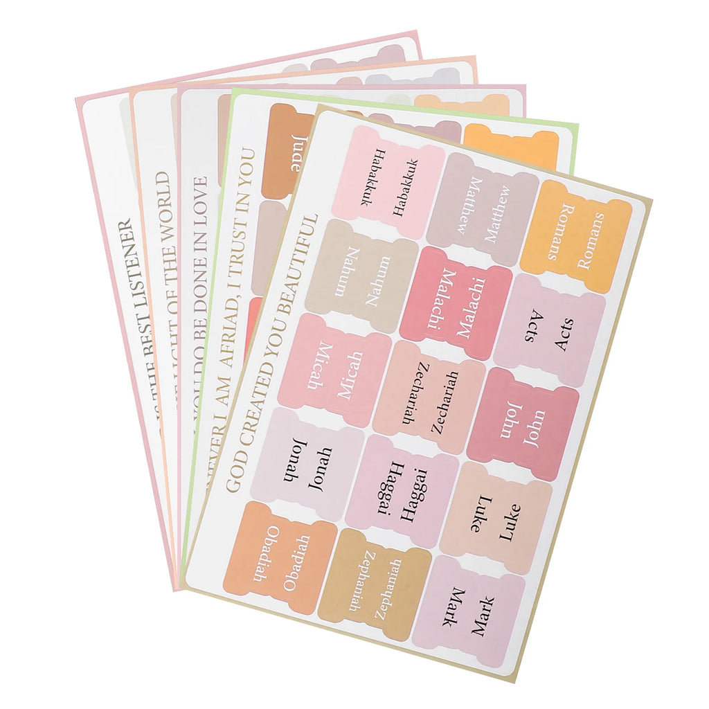 Bohemian Style Bookmarks Bible Index Tabs Clear Stickers For Easy Reading Study Supplies Page Markers
