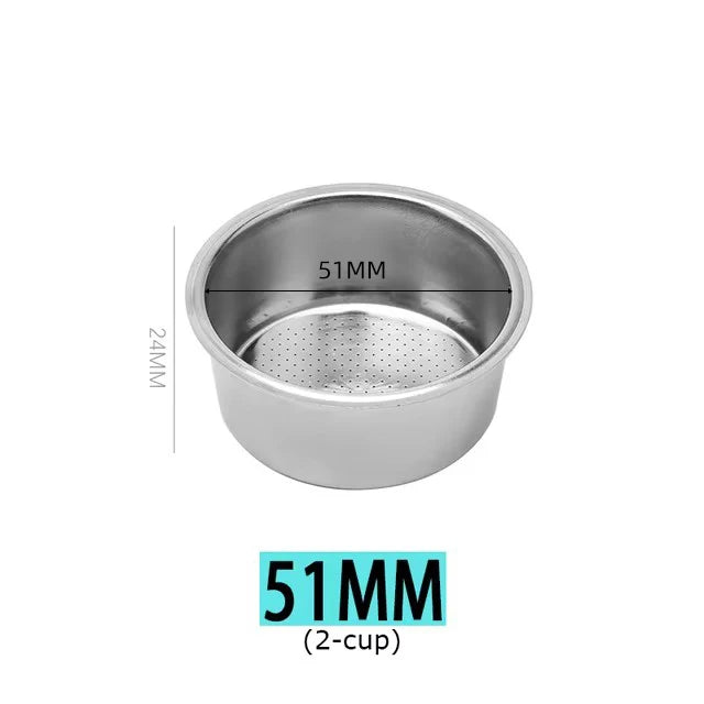 1Pcs 51mm 58mm 1-Cup 2-Cup 4-Cup Filter Replacement Filter Basket For Coffee Bottomless Portafilter Barista Espresso Accessories