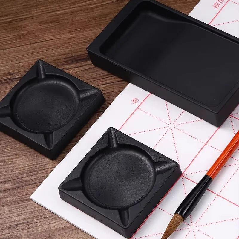 M&G Ink stone Chinese ink tray Ink stone Japanese ink stone calligraphy Ink stone ceramic ink tray Study room four treasures
