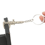 Mini Metal Ruler Vernier Caliper Portable 0-40mm keychain Measuring Gauging Tools Car Turbo key Chain Ring Ruler Caliper