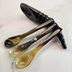 Water Buffalo Horn Spoon Exquisite Western Cuisine Spoon Kitchen Tools Creative Dessert Spoon Long Handled Spoon Horn Products