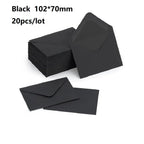 20pcs White Black Kraft Paper Envelopes for Wedding Invitation Greeting Card Black Postcard Photo Packing Paper Gift Envelope