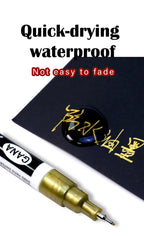 Fine tip permanent Paint Marker Pen DIY Paint Metallic Pen Permanent Gold SILVER Marker Touch Up,School Model Painting