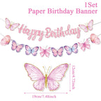 Butterfly Birthday Party Decoration  Butterfly Party Disposable Tableware Paper Cup Plate Birthday  Party