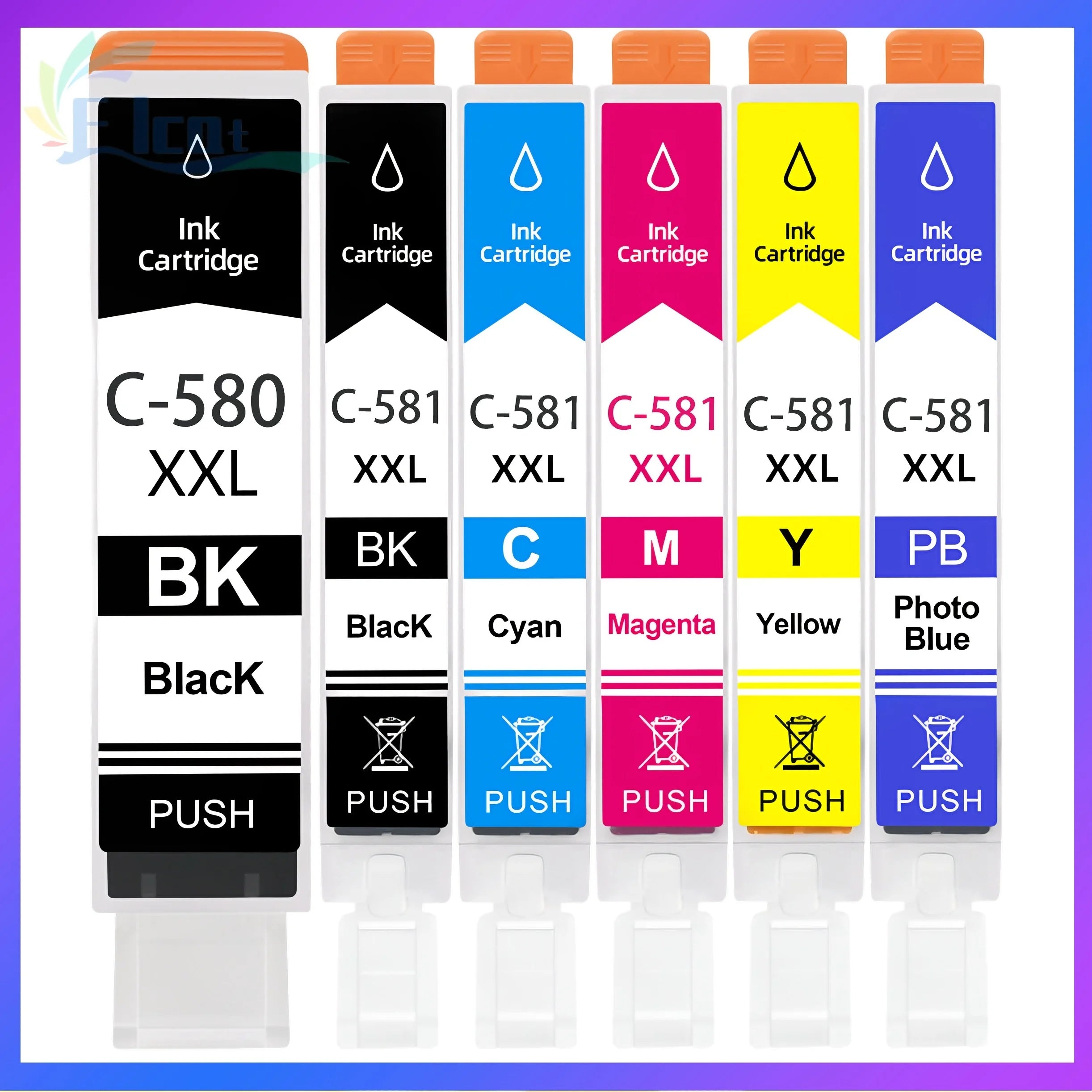 PGI-580 CLI-581 PGI580 CLI581 Ink Cartridge 580XXL 580XL For Canon PIXMA TS6150 TS6250 TS6350 TS705 TS8150 TS9150 TS8350 Printer