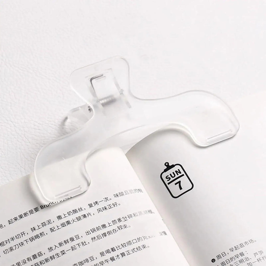 Transparent Plastic Book Clip Simple Reading Aid Fixed Book Page Holder Bookmark Creative Practical Note Holder Gift For Student