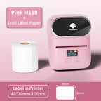 Phomemo M110 Label Makers Barcode Label Printer Bluetooth Portable Thermal Printer for Small Business Address Logo Clothing