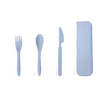 3In1 Portable Cutlery Set Reusable Home Travel Utensil Set Fork Spoon Knife with Box Dinnerware Set Picnic Camping Tableware