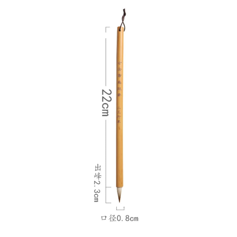 5 Pcs Bamboo Calligraphy Brush Pens Soft Weasel Mix Hair Small Regular Script Writing Brush Classical Jiju Xiaokai Chinese Pen